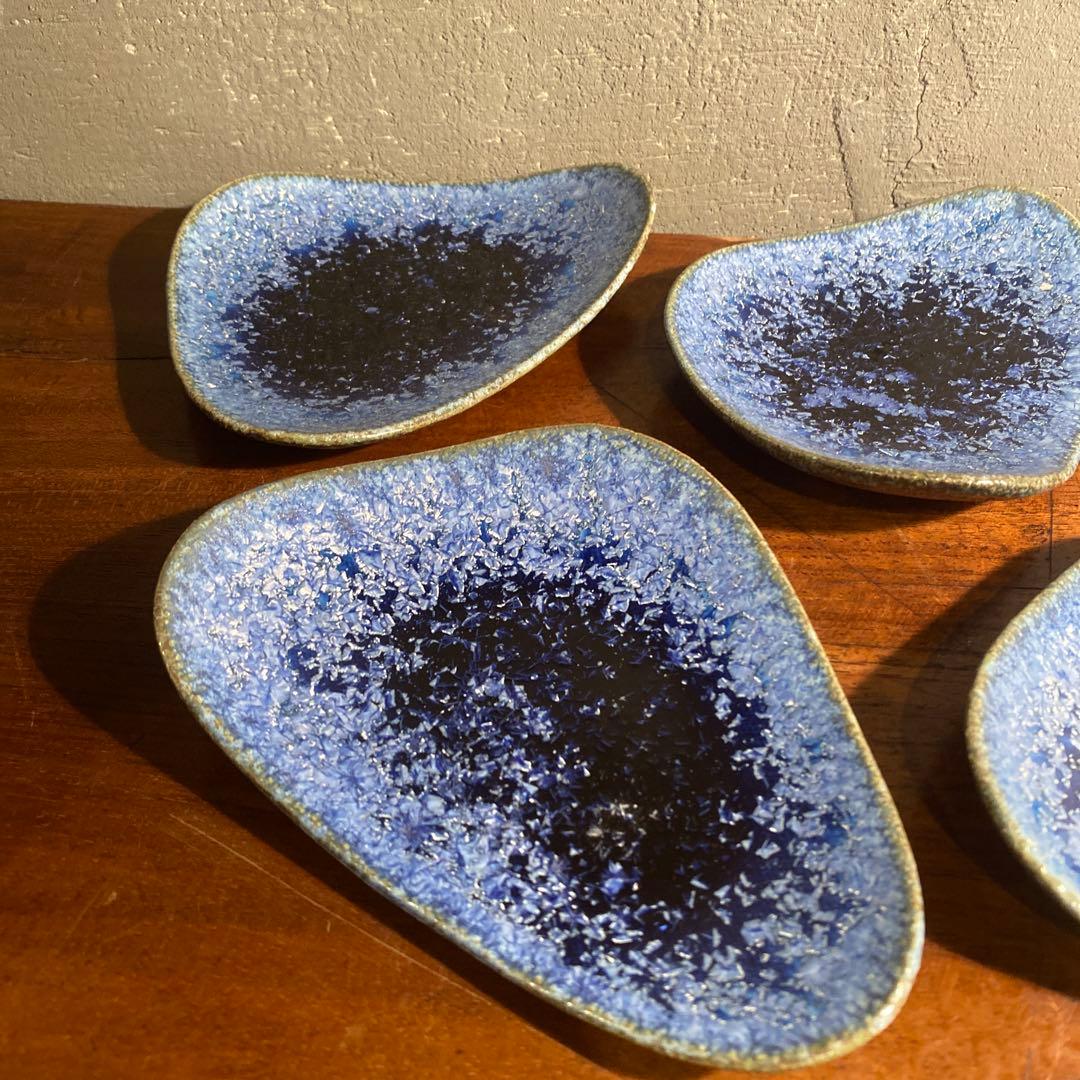 中尾哲彰 銀河釉 小鉢 おにぎり型 骨董品 在銘皿 稀少 有田焼