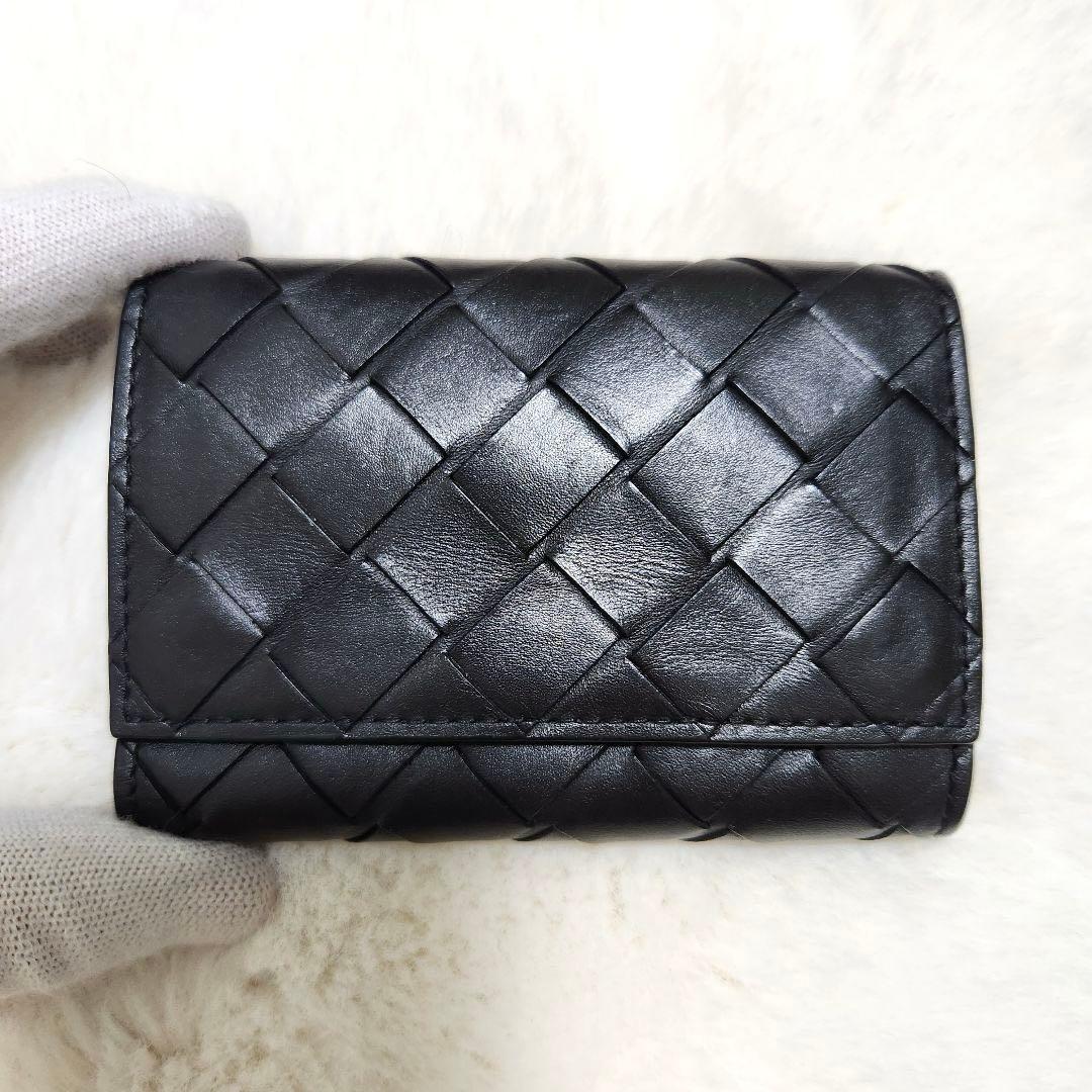 ✨極美品　付属品あり✨ボッテガ　キーケース　6連　イントレチャート　ブラック