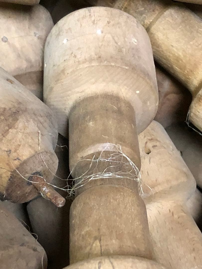 ヴィンテージ　糸巻き　木製　ハンドメイド素材　アンティーク雑貨