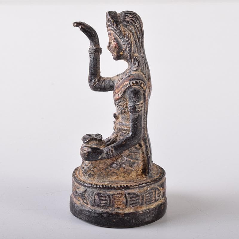 中国　古銅鍍金　チベット仏　仏像　C　8214E