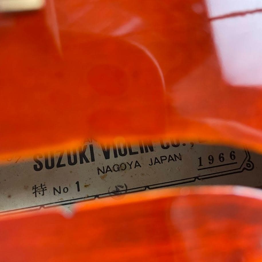 極美品●鈴木バイオリン● 特No.1 4/4 1966年 虎杢 極艶杢 極希少