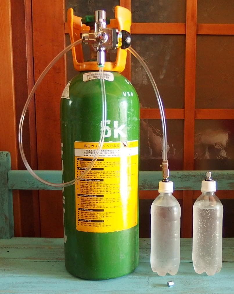 炭酸水メーカー 自作キット (ホース&逆止弁付キャップ6個)