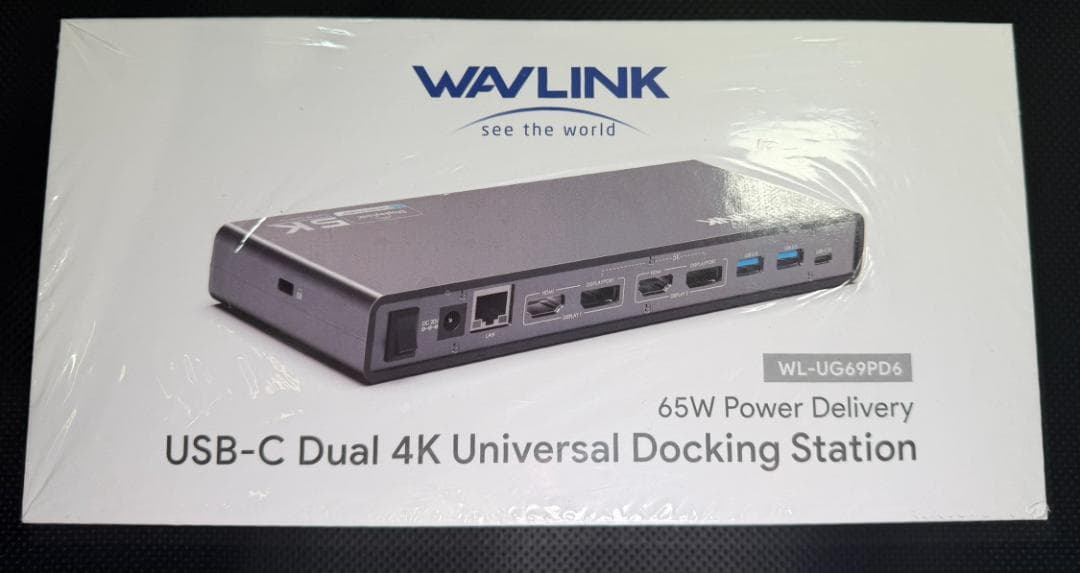 WAVLINK USB C デュアル4Kドック 5K 65WノートPC充電対応