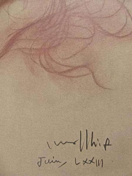 古沢岩美、夕立、希少大判画集画、新品額装付、状態良好