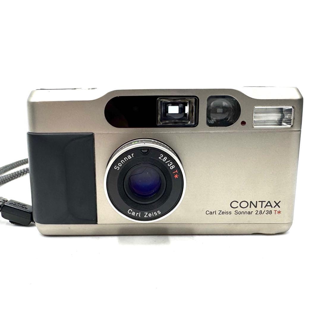 動作良好 CONTAX コンタックス T2 チタンシルバー フィルムカメラ