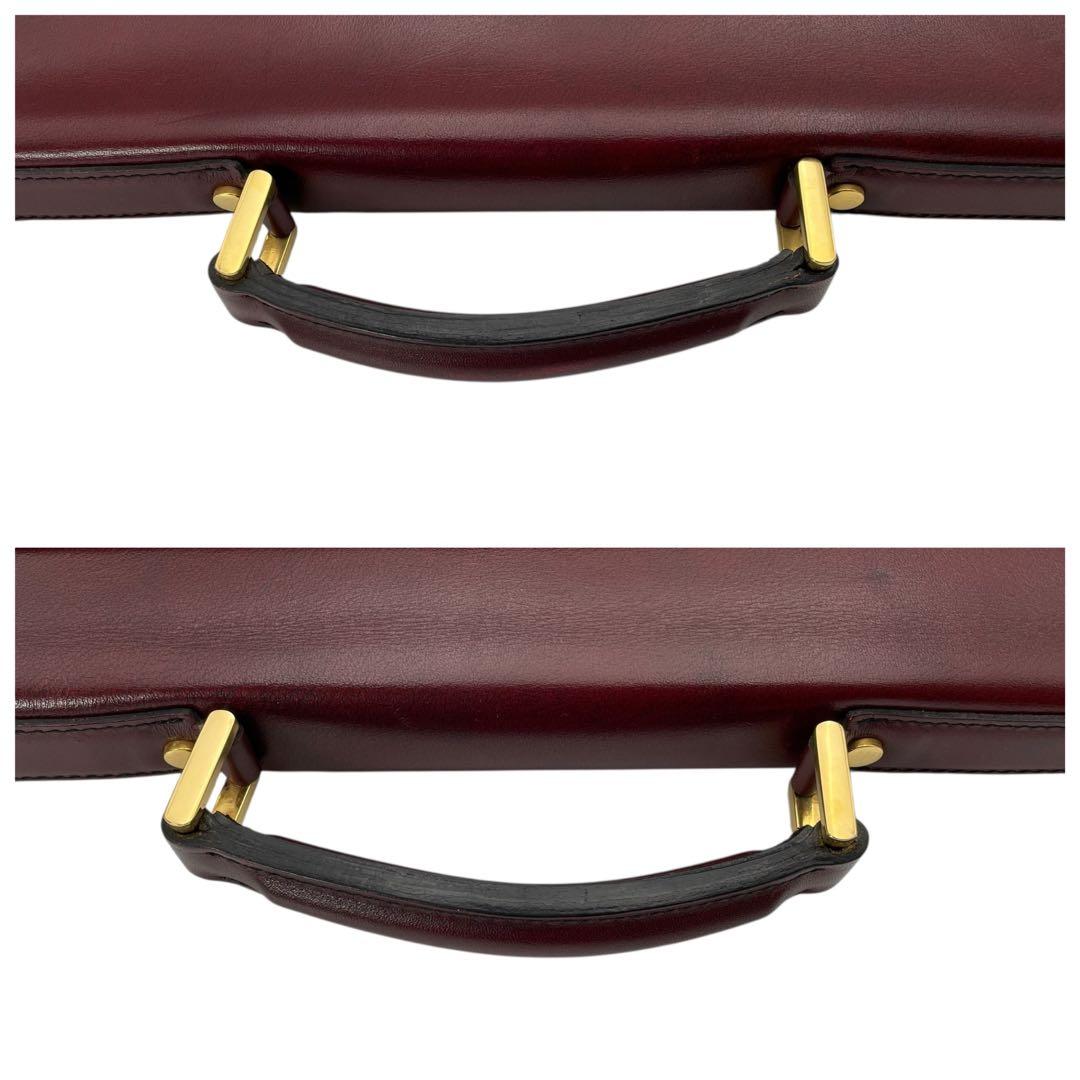 ゴールドファイル レザー ブリーフケース ビジネスバッグ ブラウン ダイアル式