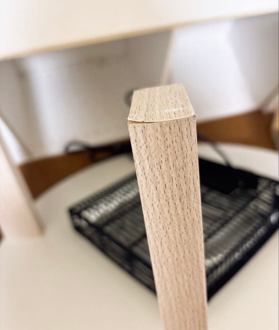 こたつテーブル 70cm 円形 ホワイト　木目