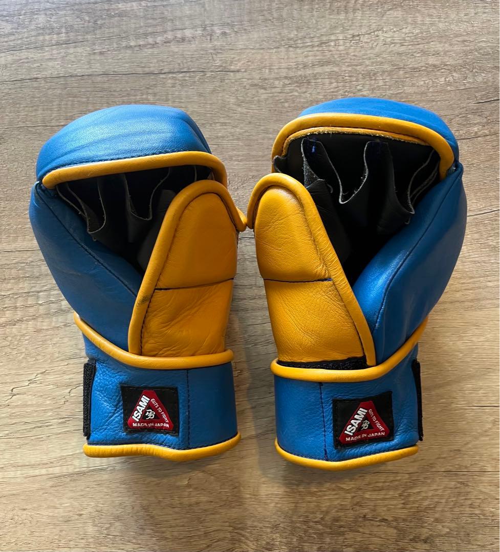 ISAMI パウンドグローブ 青/黄 サイズF
