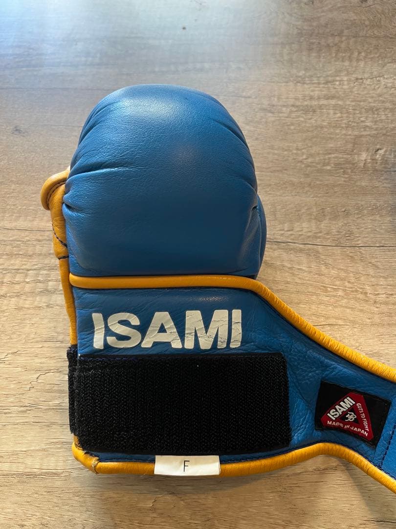 ISAMI パウンドグローブ 青/黄 サイズF