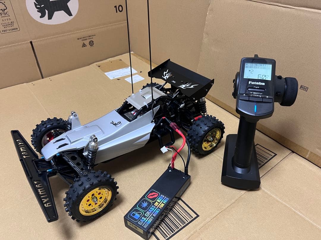 タミヤ スーパーホットショット カスタム プロポ受信機無し メカ付き