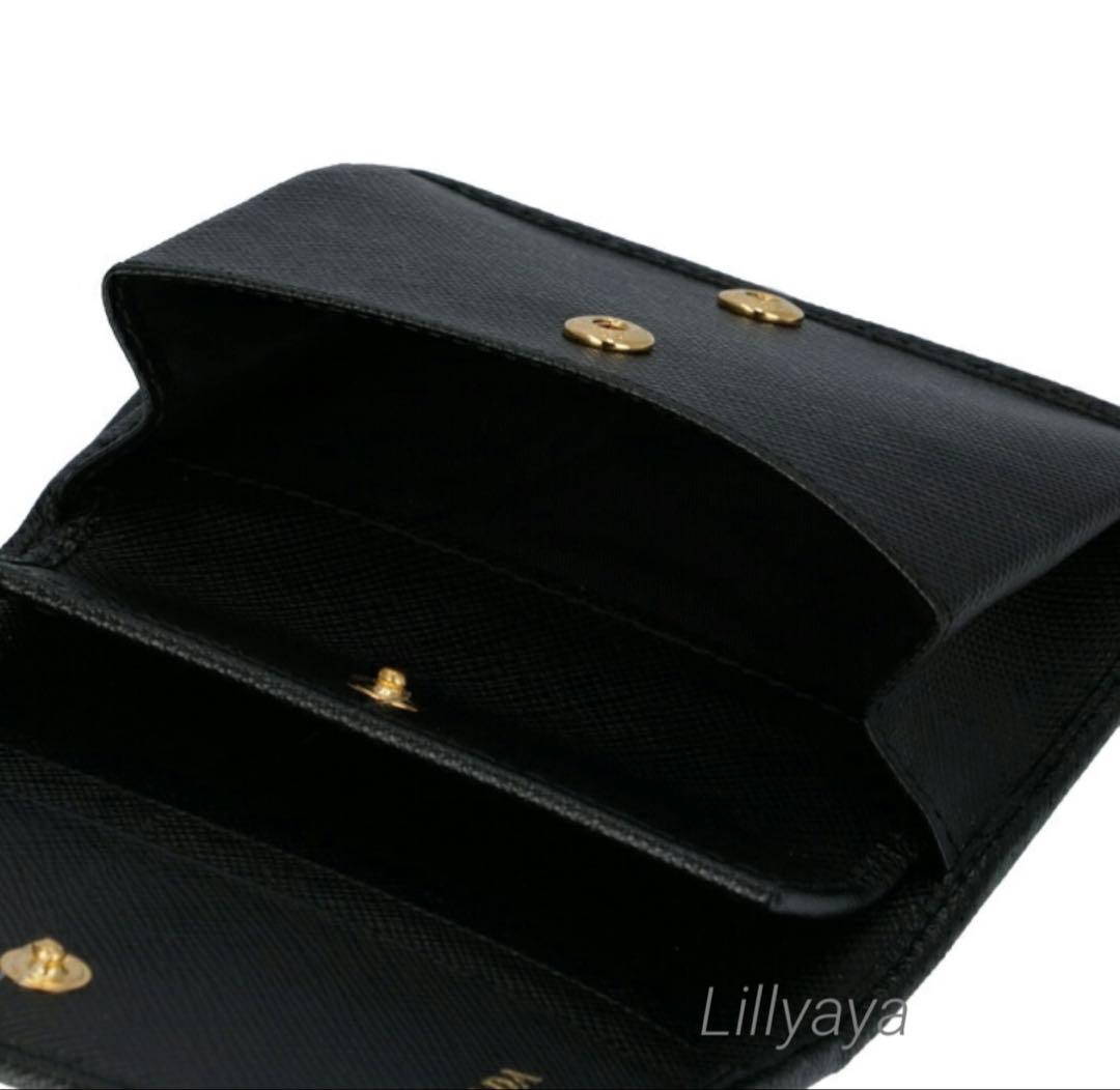 ☆週末限定価格☆【極美品】PRADA サフィアーノレザー 折り財布 ブラック