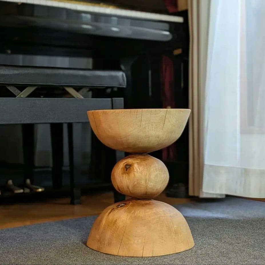 水目桜　天然木　切り株　丸太　椅子　スツール　高さ約35㎝