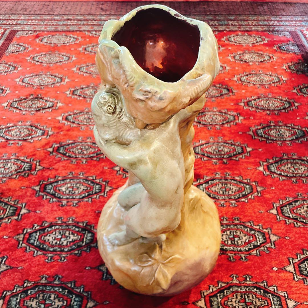 アーネスト・ブシエール　アール・ヌーヴォー　陶芸　美術品　アンティーク