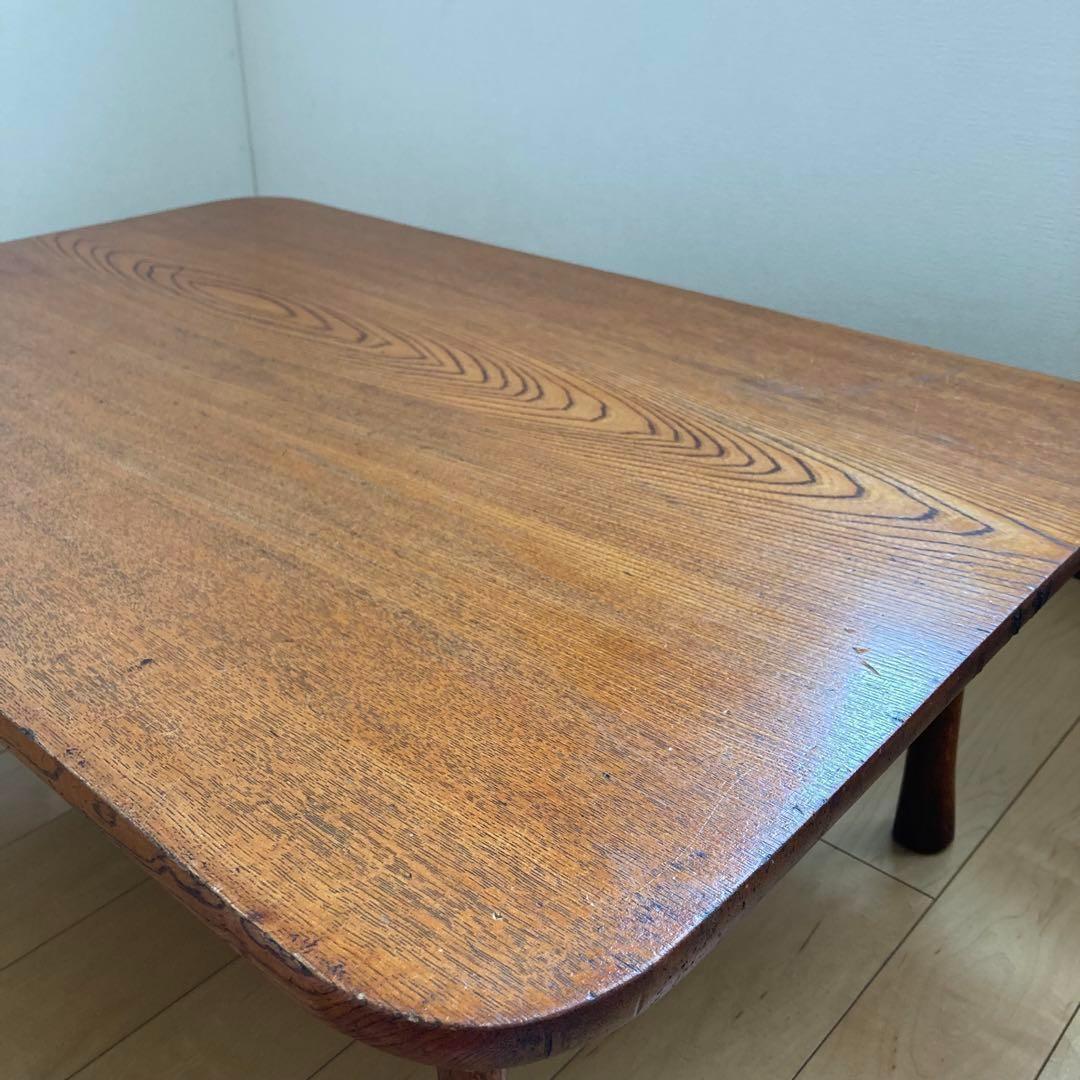 【アンティーク】一枚板 木製座卓 長方形 ブラウン シンプルデザイン