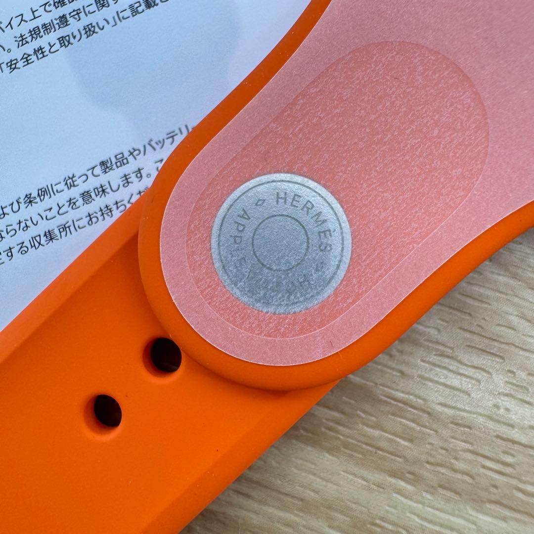 2518 未使用　46㎜ Apple Watch エルメス　オレンジ　シリコン