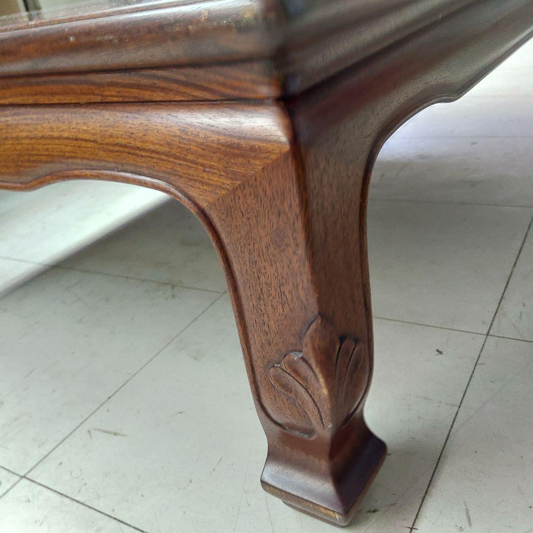 中森喜三郎作 座卓 花梨 天然木 座敷机 ローテーブル 作家物 伝統工芸 漆塗り