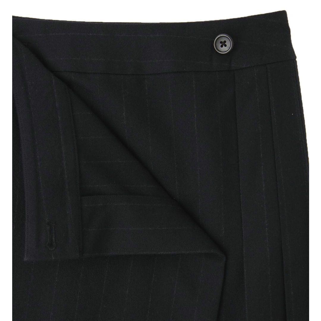 MARGARET HOWELL ブラック キルトスカート II（巻きスカート）