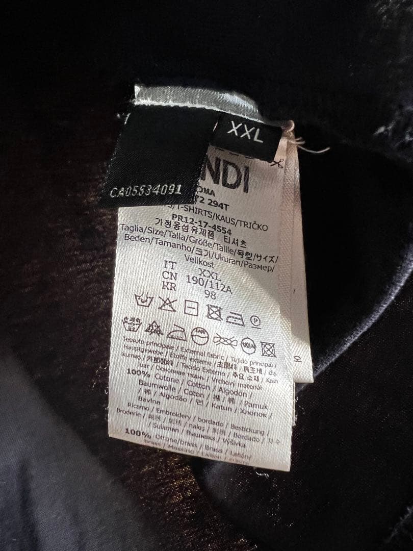 FENDI モンスターデザインTシャツ 黒　XXL