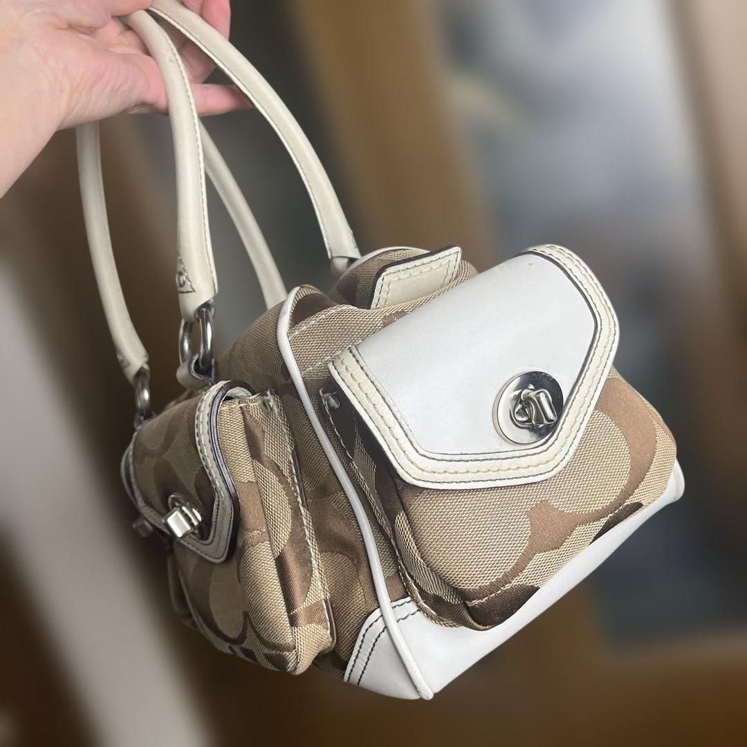 バッグ Vintage Coach Gallery Pocket Satchel Bag