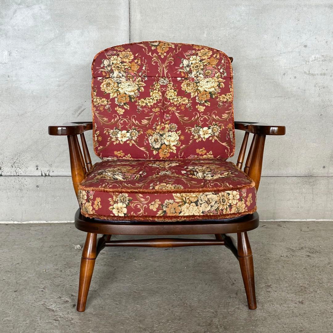 ✿飛騨産業✿ キツツキマーク 花柄 ソファー乗鞍シリーズ アームチェアー