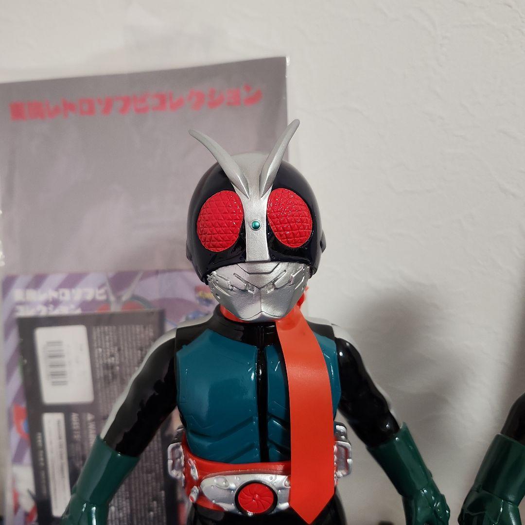 東映レトロソフビコレクション　シン·仮面ライダー　シン·仮面ライダー第２号　2体