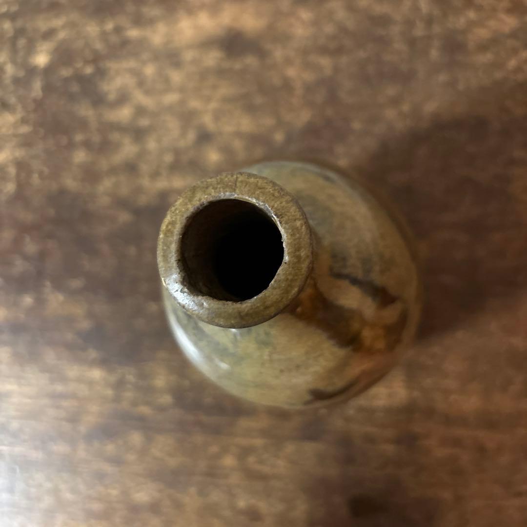 古い美濃　瀬戸徳利　江戸　明治　花入　酒器　アンティーク　古道具　花器　李朝