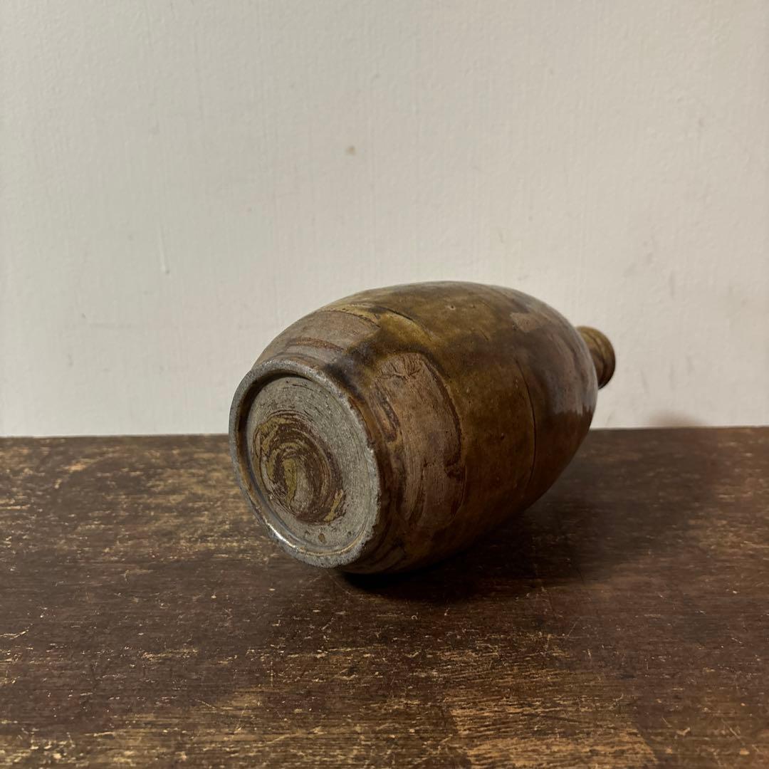 古い美濃　瀬戸徳利　江戸　明治　花入　酒器　アンティーク　古道具　花器　李朝