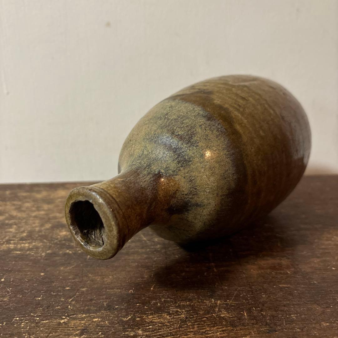 古い美濃　瀬戸徳利　江戸　明治　花入　酒器　アンティーク　古道具　花器　李朝