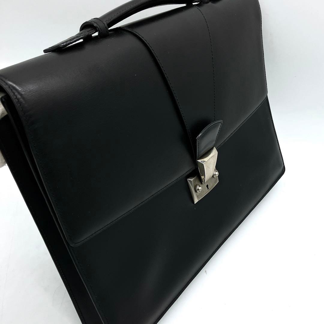【Cartier】ビジネスバッグ　ブリーフケース　レザー　ブラック