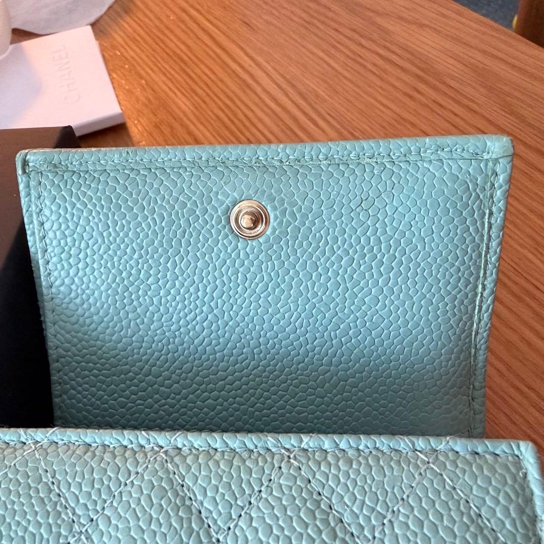 CHANEL ボーイシャネル 三つ折り財布 ミントグリーン