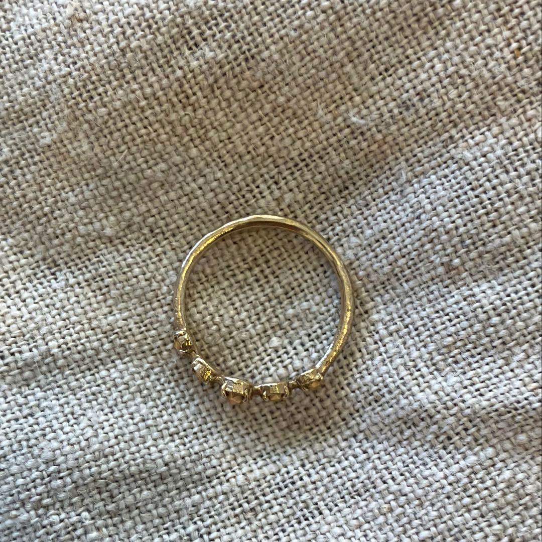 noguchiゴールドビーズデザインリング