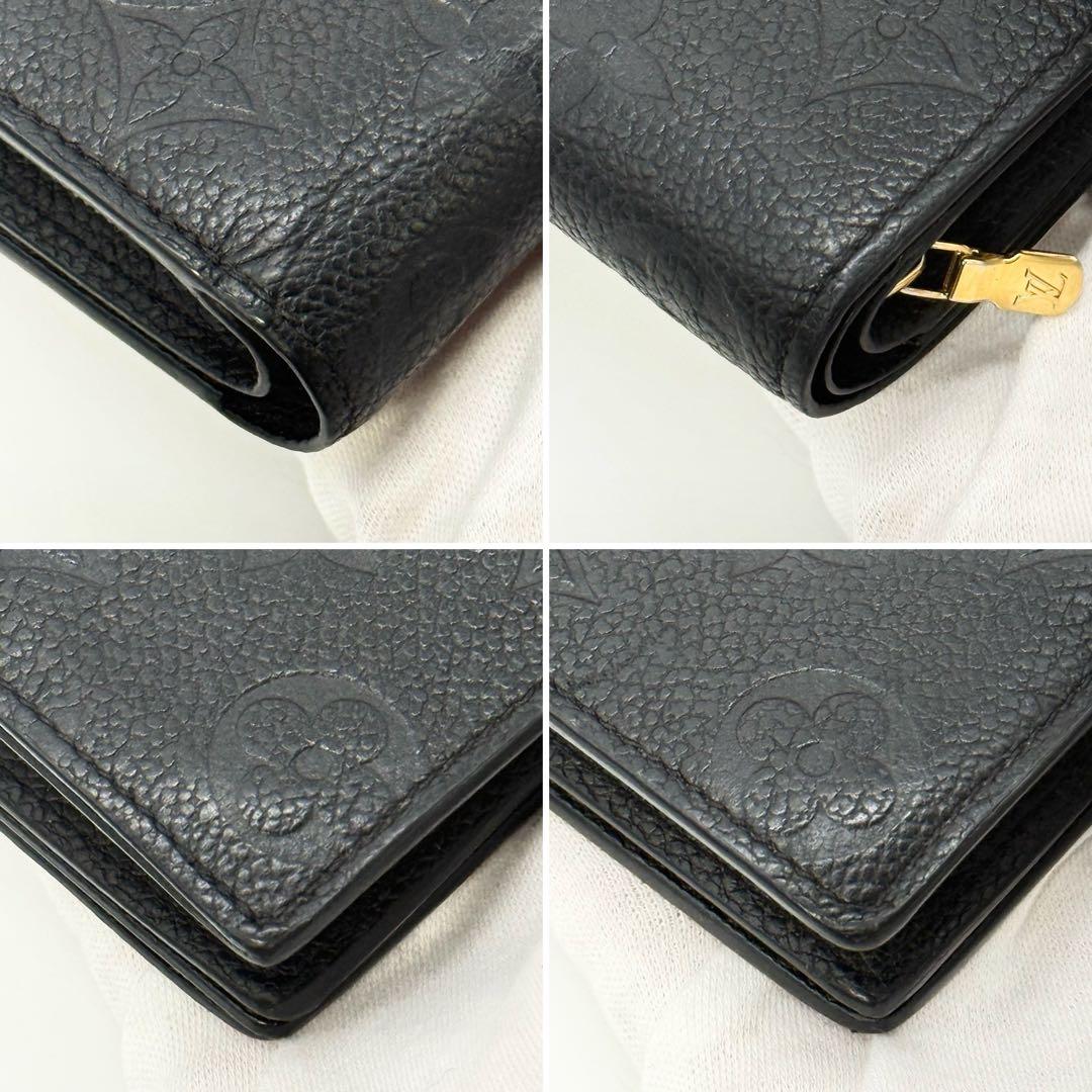 ✨極美品 現行モデル✨ルイヴィトン アンプラント クレア 折り財布 ブラック箱袋