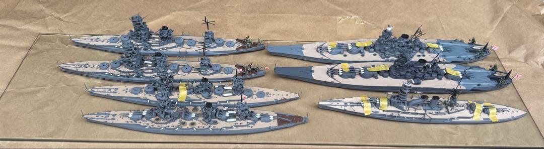 TYPE-A 戦艦プラモデル　完成品　ガラスショーケース付き！