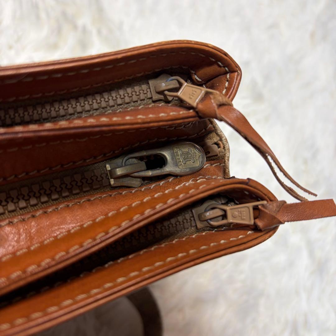 は*な様 美品✨ OLD CELINE セリーヌ マカダム ハンドバッグ レザー