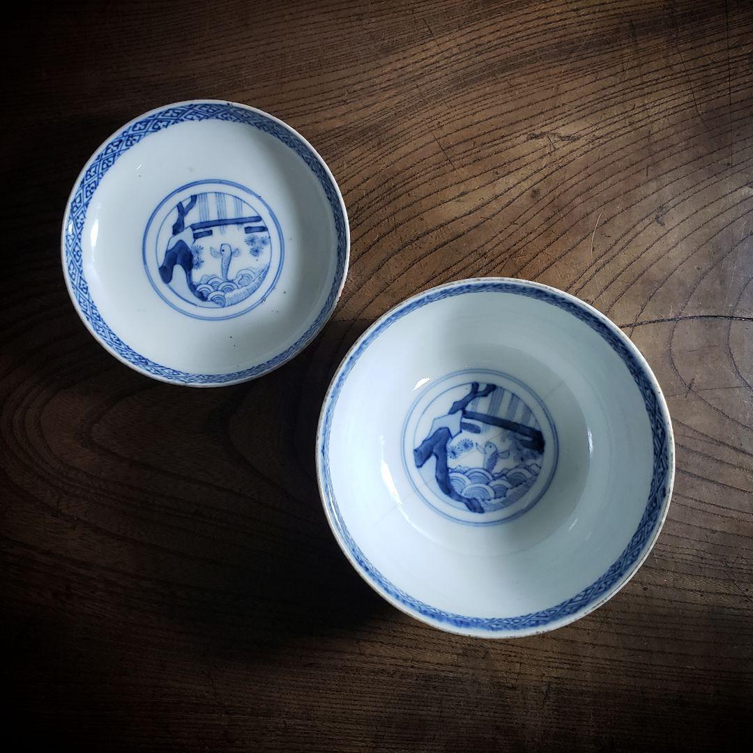 蓋物　蓋茶碗　古伊万里　金襴手　染付　亀甲　舞鶴　鳳凰　松竹梅　角福　ニュウ