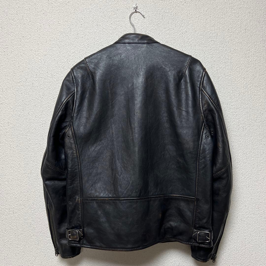 AVIREX レザージャケット エイジドレザーシングルライダース Mサイズ