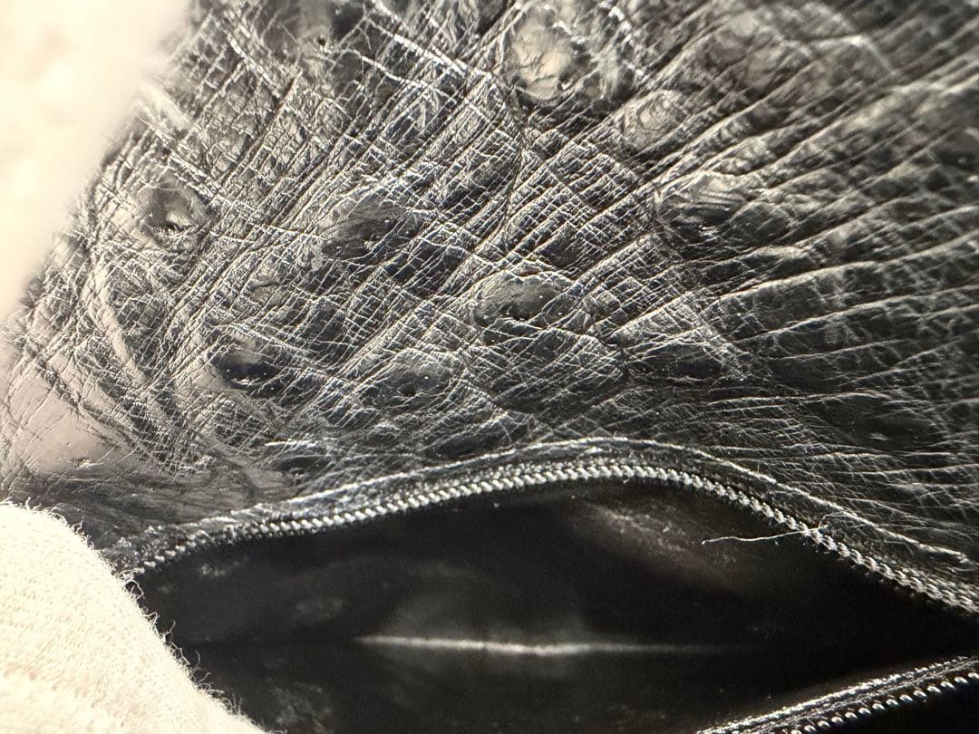 【値下げ】オーストリッチ ブラック ハンドバッグ