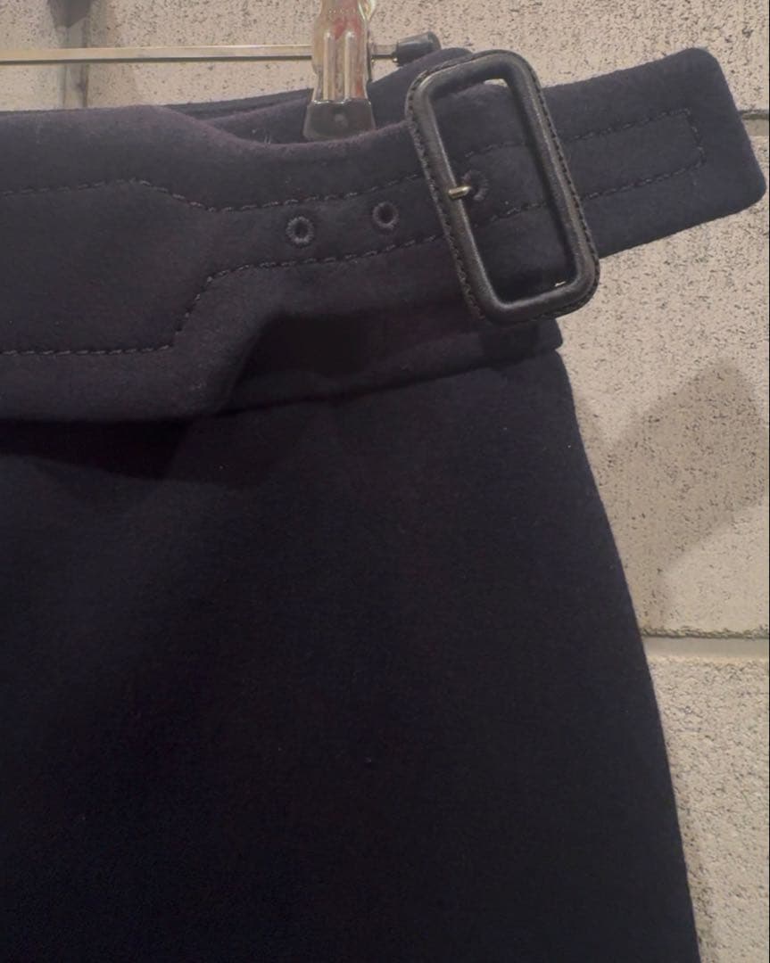 【お値下げ】sacai luck (サカイ ラック) 濃紺ウールメルトンスカート