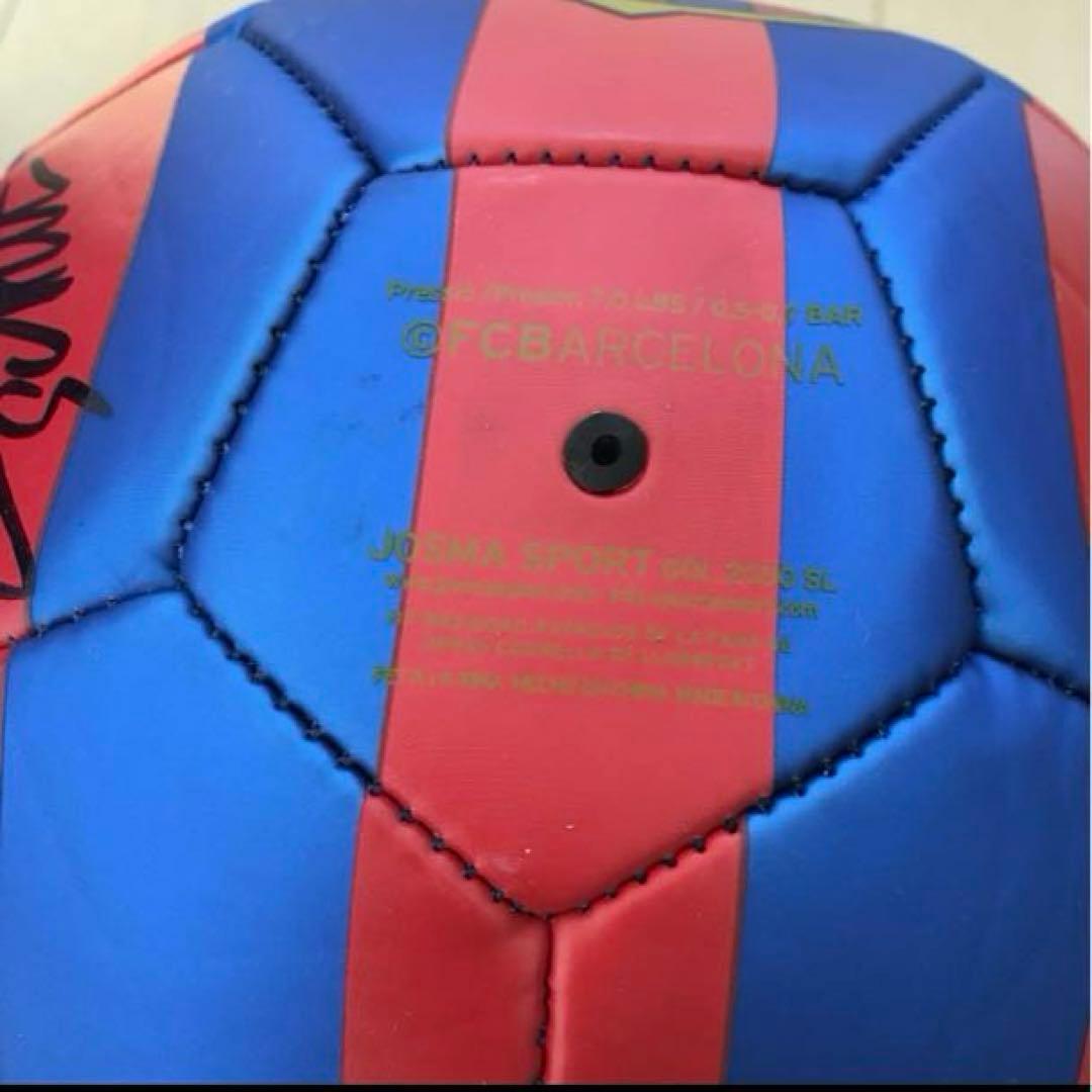 メッシ他バルサ選手5人直筆サイン入りサッカーボール