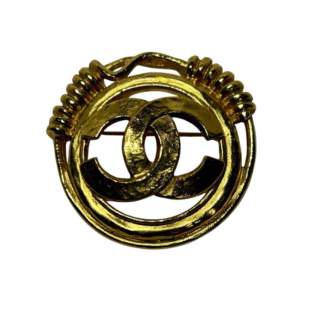 CHANEL ブローチ　ココマーク　ゴールド　ヴィンテージシャネル