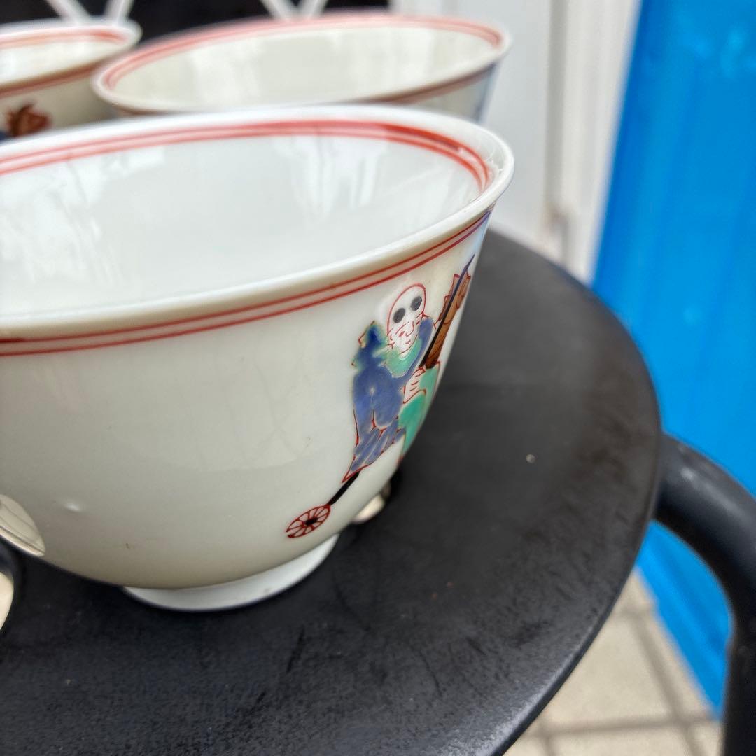 中国美術品　明成化年製　染め付け　仙人　レトロ