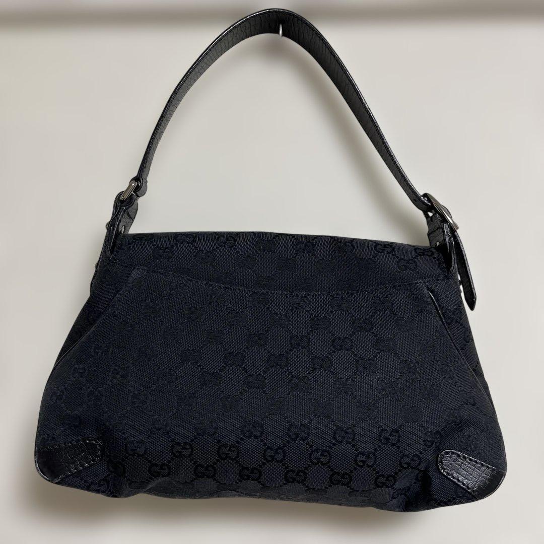 美品！GUCCI グッチワンショルダーハンドバッグ キャンバス　ホースビットレザ