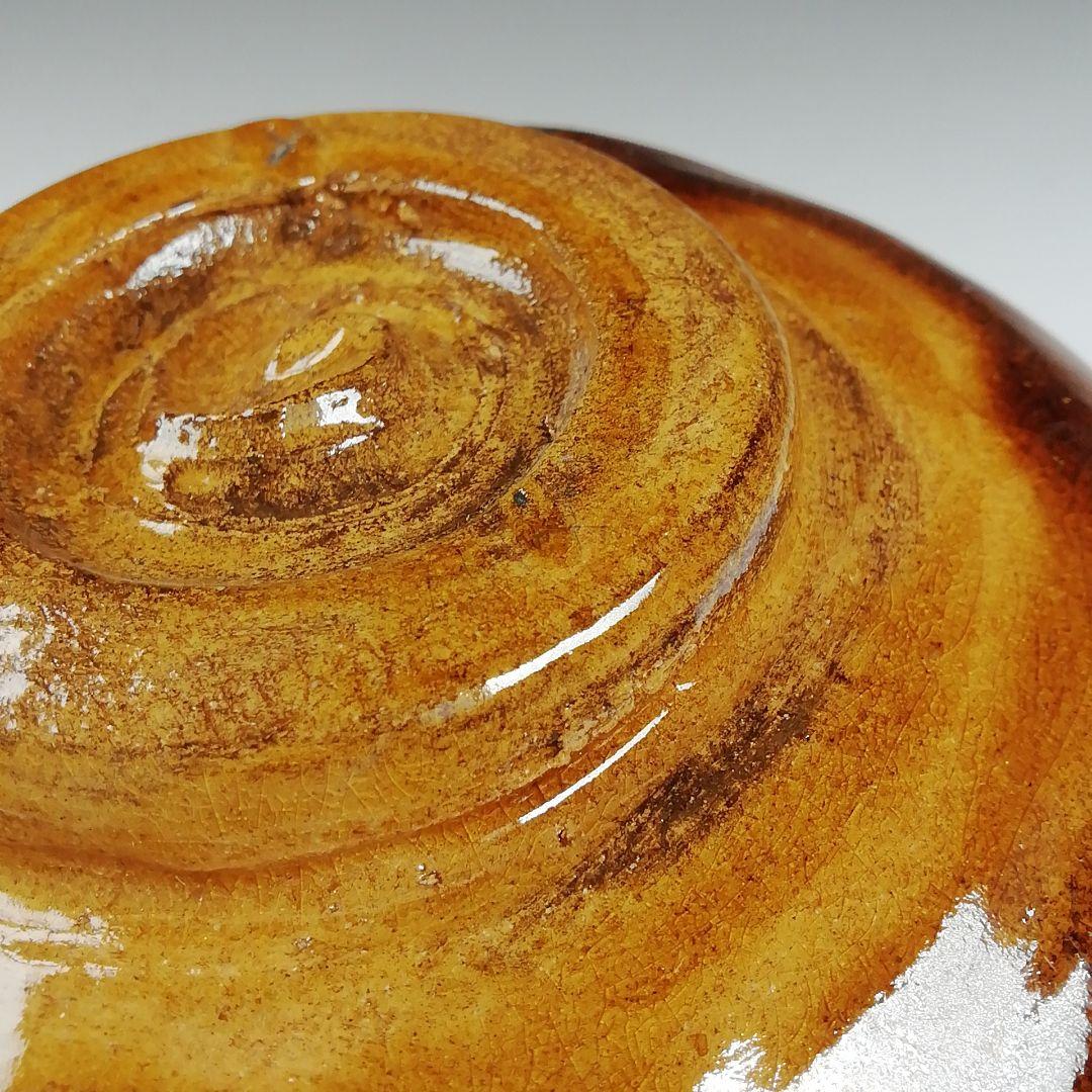 Ｔ６１１　茶碗　『大樋飴釉茶碗』『四耕窯　伊豆蔵寿郎 造』　共箱　抹茶碗　茶道具