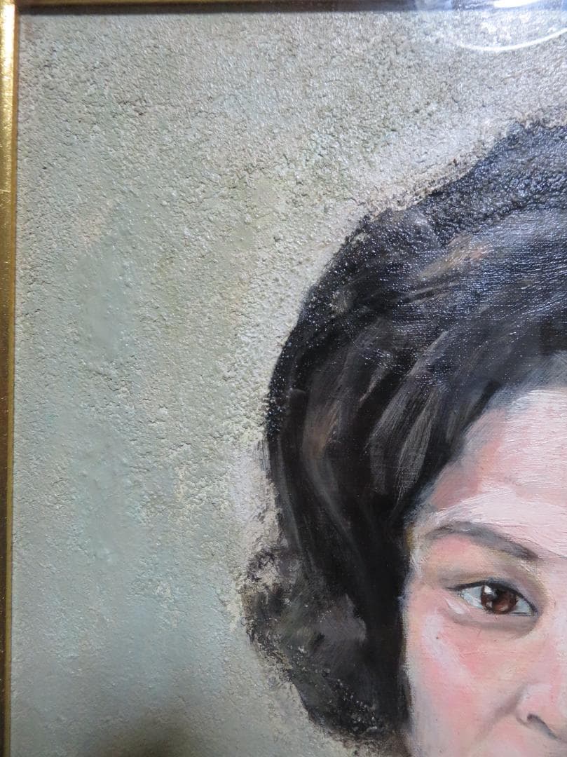 SDG♻️　弦田英太郎　「真珠の女」　油彩　P12号　大作　女性画の巨匠