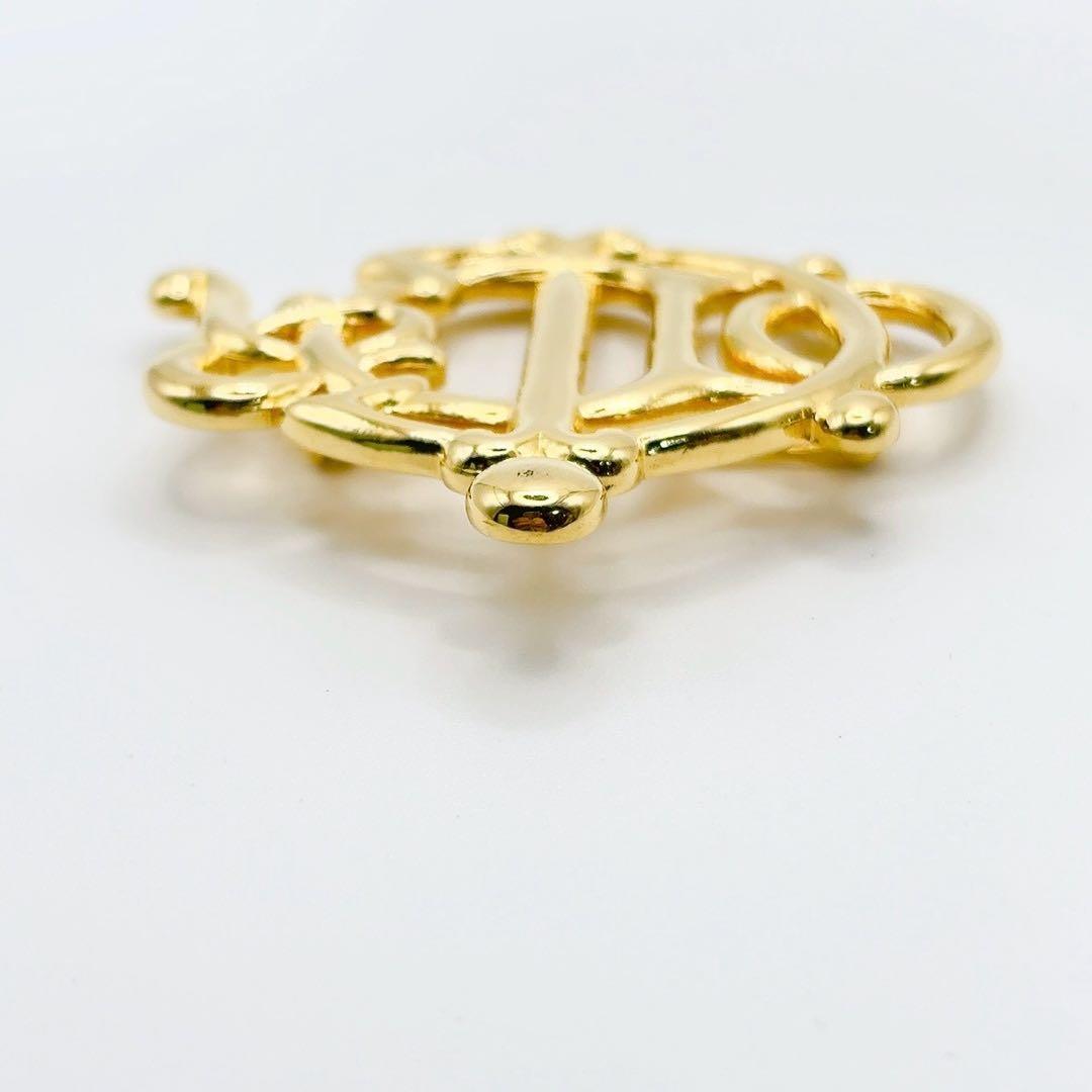 Christian Dior ディオール ヴィンテージ エンブレムロゴ ブローチ