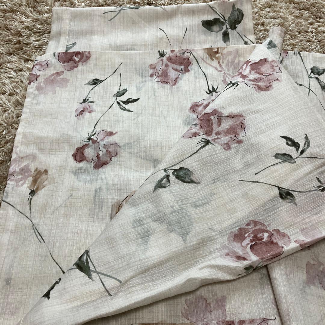 DITA花柄浴衣・帯セット　下駄　試着のみ　腰紐無し