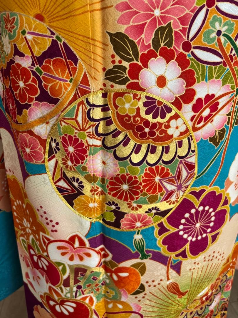 yui ⭐️可愛い！振袖フルセット　正絹振袖　成人式　水色系　最終価格です！