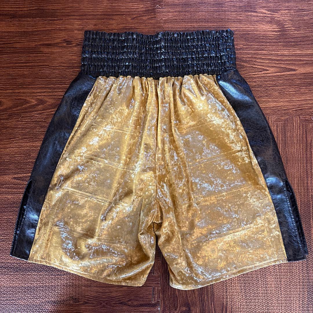 ボクシング トランクス キック ゴールド ズボン 試合 練習 格闘技