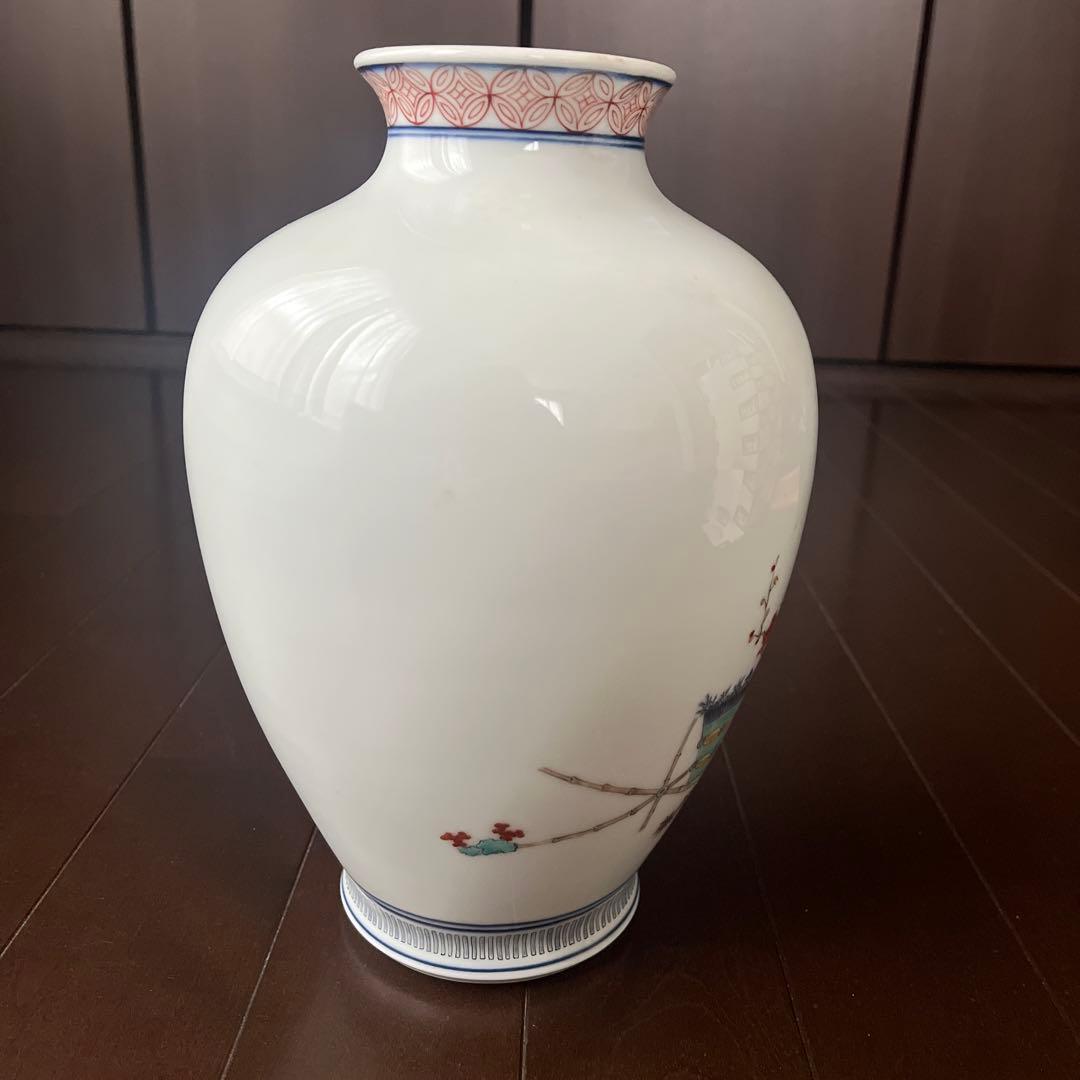 酒井田柿右衛門　二重角福　花瓶