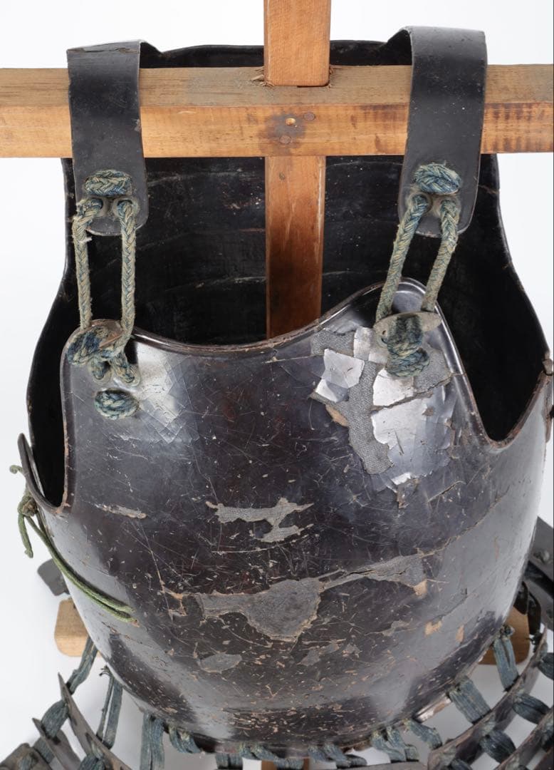 【江戸期】黒漆塗 二枚胴 胴丸 草摺付 時代甲冑 鎧 武具 鎧兜 古美術 骨董品